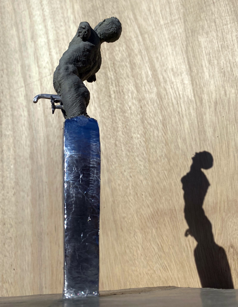 Joe Orton sculpture by Emma Lavender