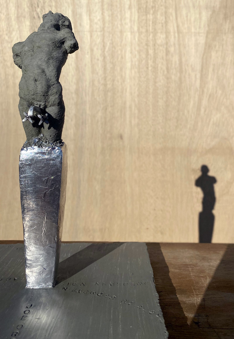 Joe Orton sculpture by Emma Lavender