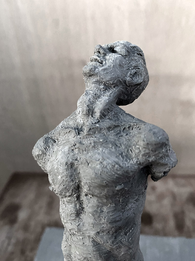 Joe Orton sculpture by Emma Lavender